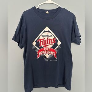 Vintage Minnesota Twins 1987 World Series Tee Shirt T-Shirt
